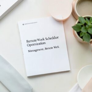 Optimizing Remote Work Schedules: A Guide to Employee Well-being & Productivity