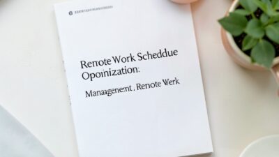 Optimizing Remote Work Schedules: A Guide to Employee Well-being & Productivity